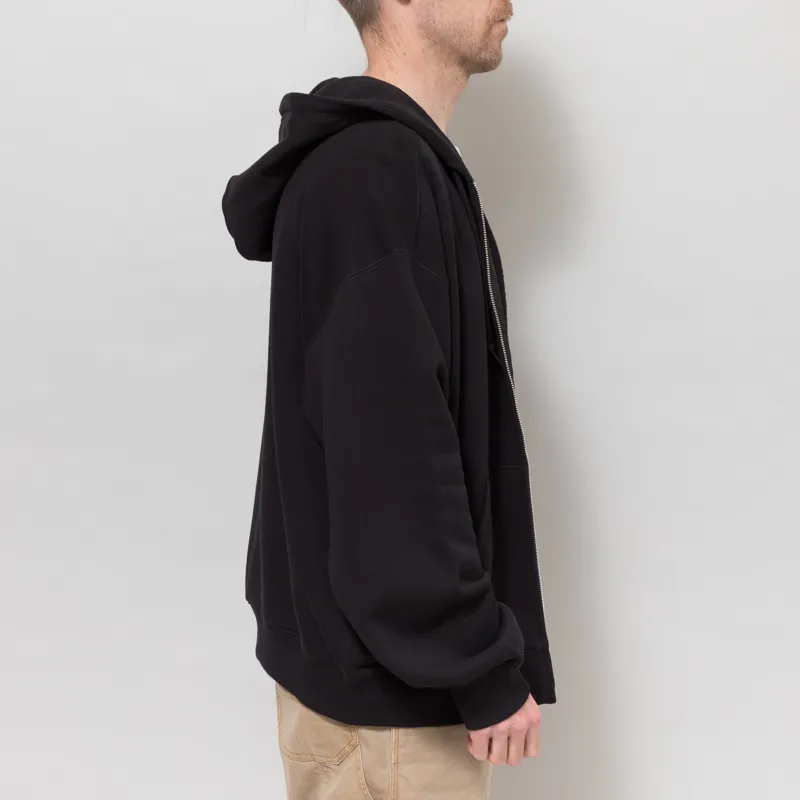Carhartt WIP Hooded WIP Label Sweat Jacket Black-5