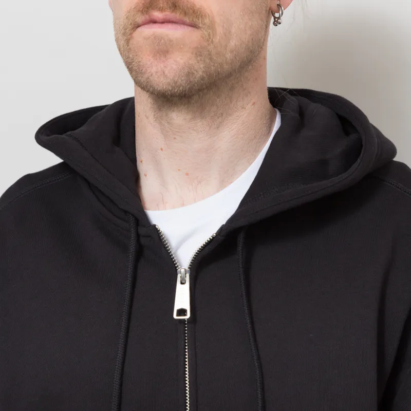 Carhartt WIP Hooded WIP Label Sweat Jacket Black-6