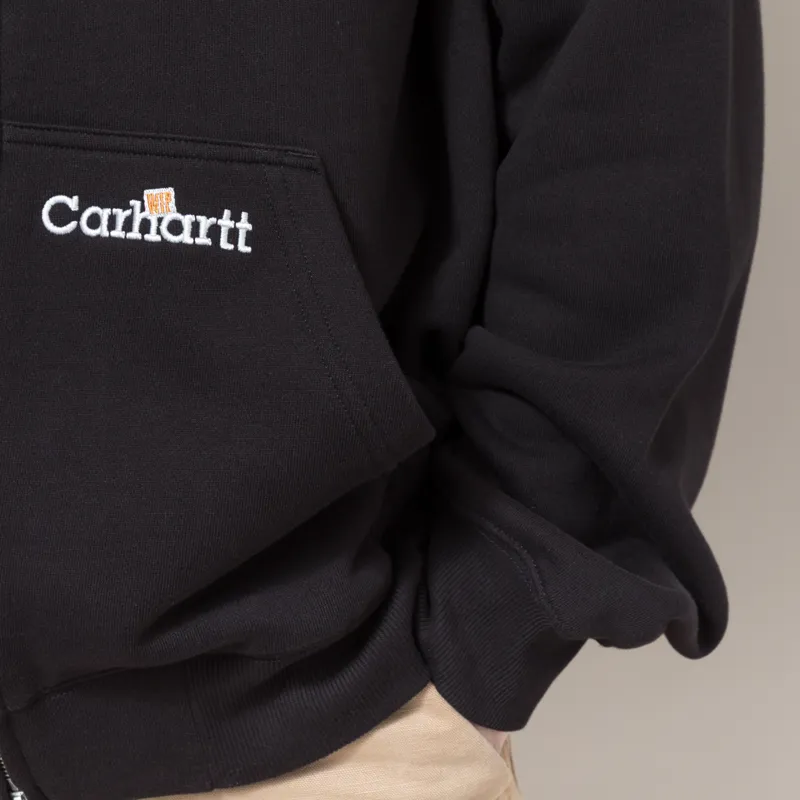 Carhartt WIP Hooded WIP Label Sweat Jacket Black-9