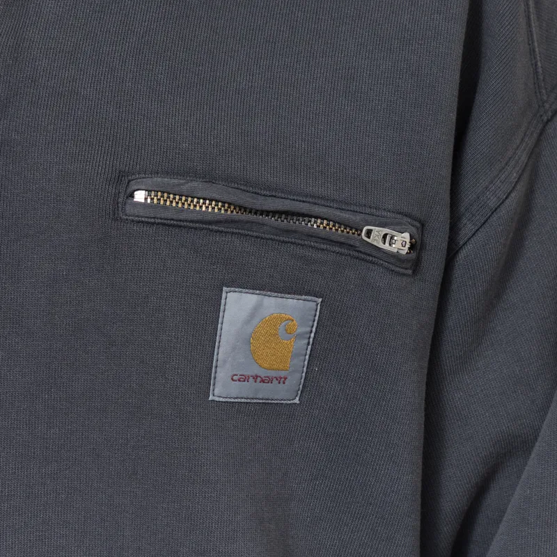 Carhartt WIP Half Zip Detroit Sweatshirt Black-6