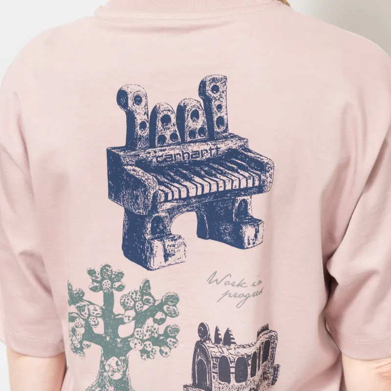Carhartt WIP Womens Forma T Shirt Gentle Pink-6