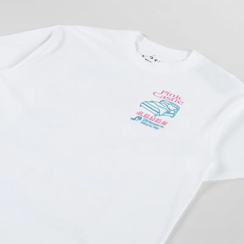 Edwin Pink Castle T Shirt White-3