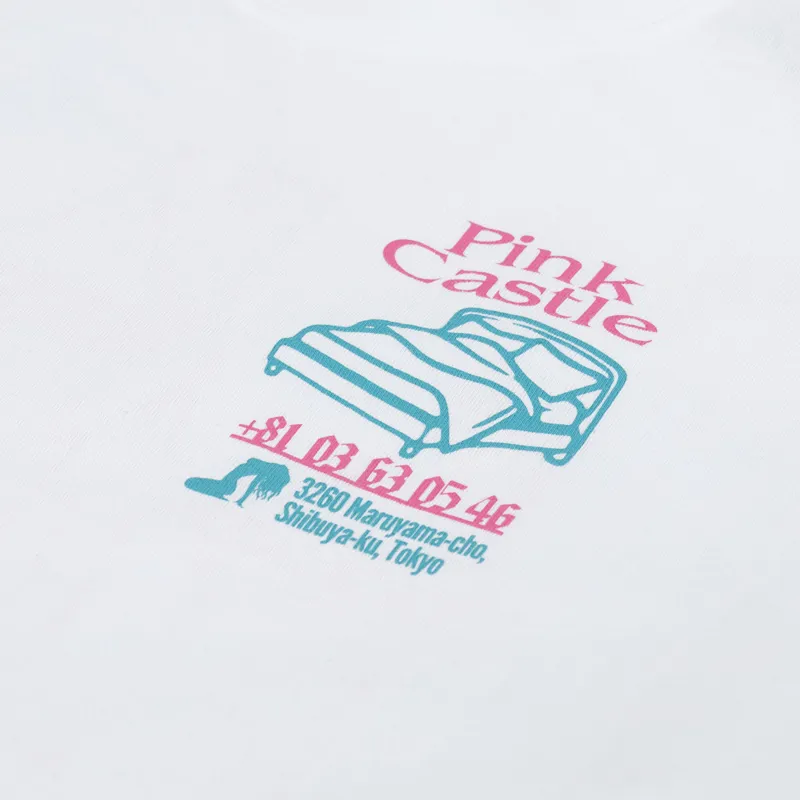 Edwin Pink Castle T Shirt White-5