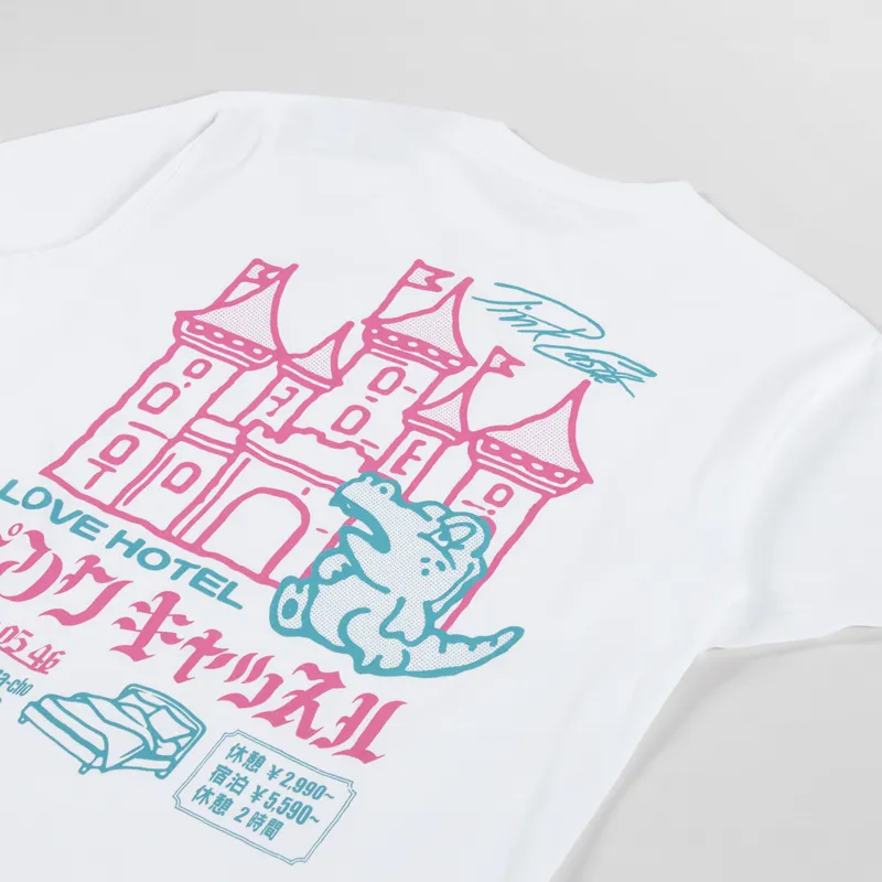 Edwin Pink Castle T Shirt White-2