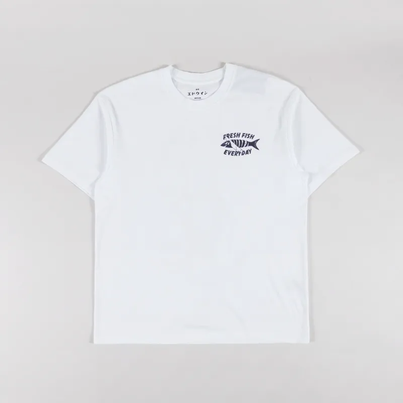 Edwin Monsieur Sakana T Shirt White-1