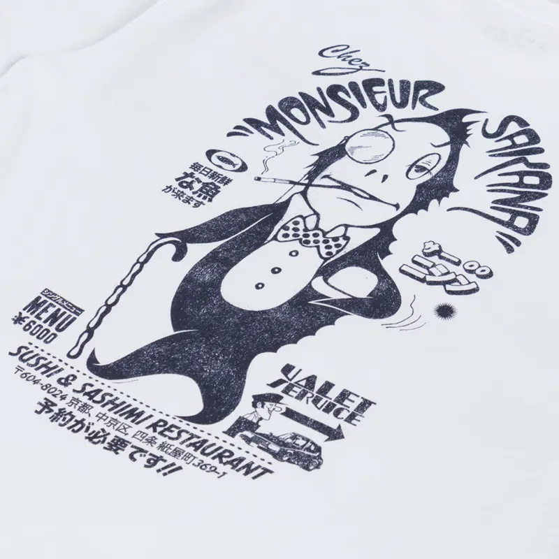 Edwin Monsieur Sakana T Shirt White-4