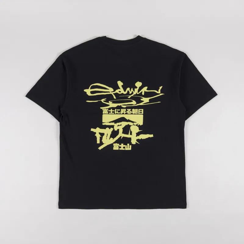 Edwin Mount Fuji Dusk T Shirt Black