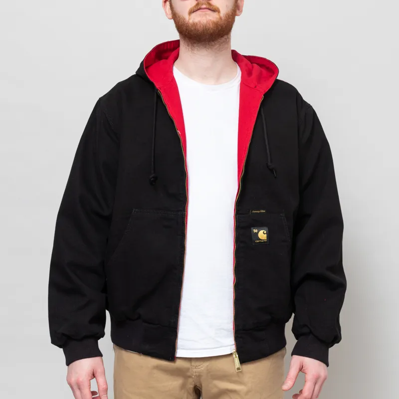 Carhartt WIP OG Active Jacket 50th Anniversary Edition Canvas Black USA Red-1