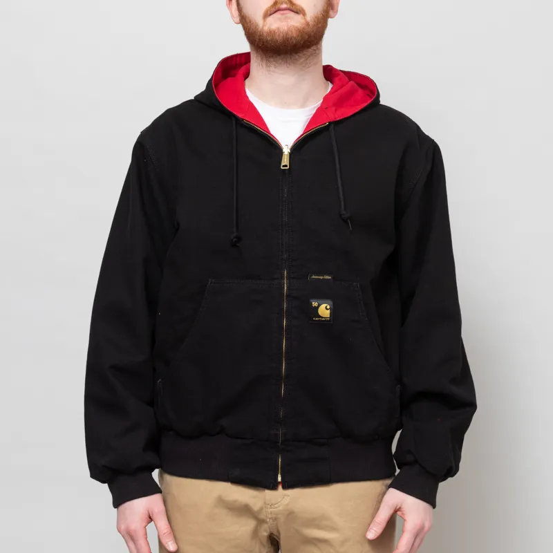 Carhartt WIP OG Active Jacket 50th Anniversary Edition Canvas Black USA Red