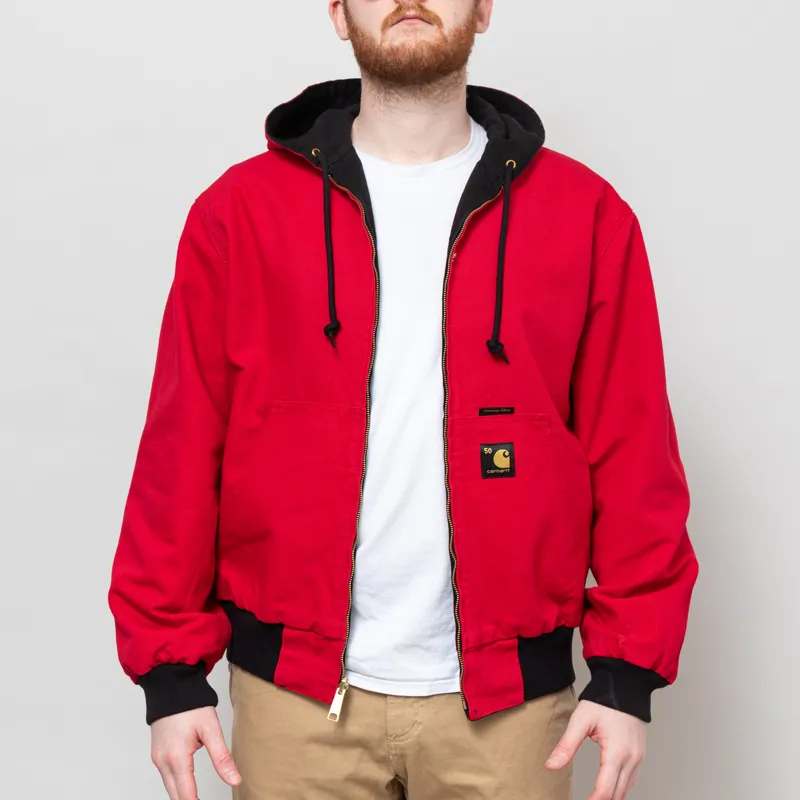 Carhartt WIP OG Active Jacket 50th Anniversary Edition Canvas Black USA Red-3
