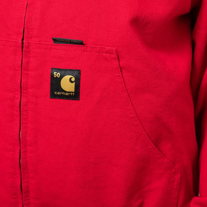 Carhartt WIP OG Active Jacket 50th Anniversary Edition Canvas Black USA Red-12