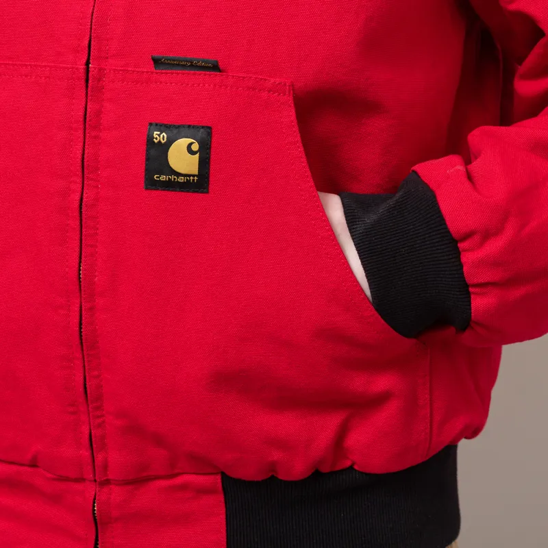 Carhartt WIP OG Active Jacket 50th Anniversary Edition Canvas Black USA Red-11
