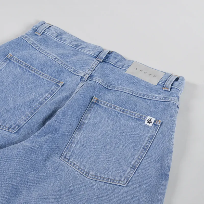 Edwin Worker Shorts Blue Heavy Bleach Wash-3