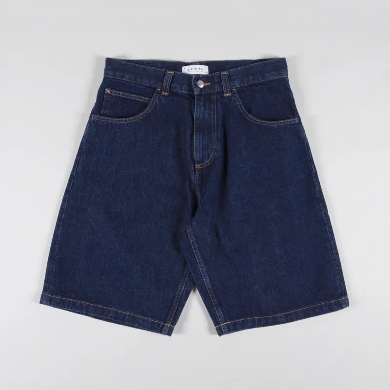 Edwin Worker Shorts Blue Dark Marble Wash