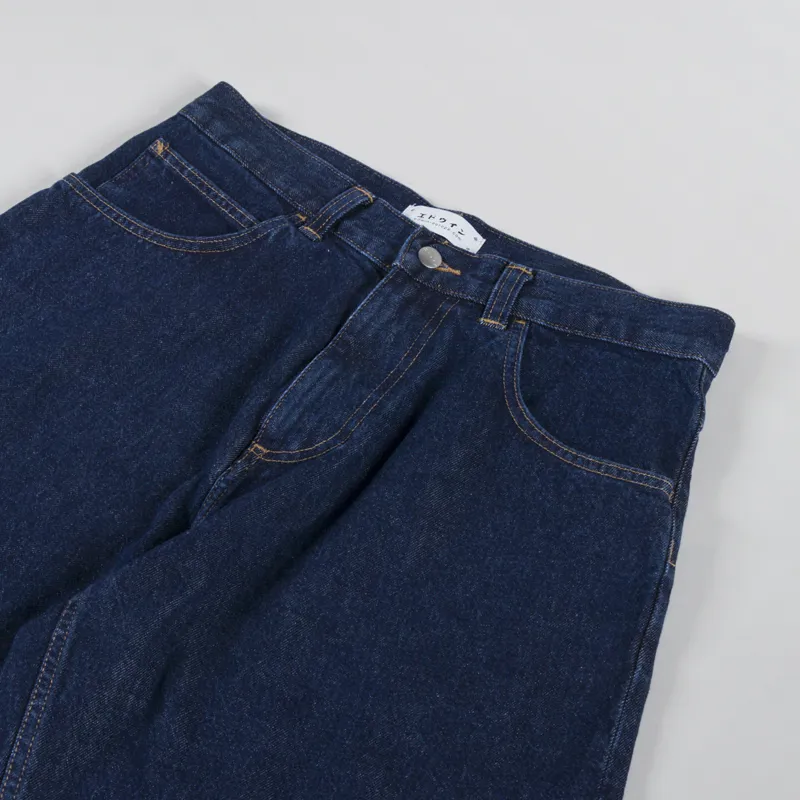 Edwin Worker Shorts Blue Dark Marble Wash-2
