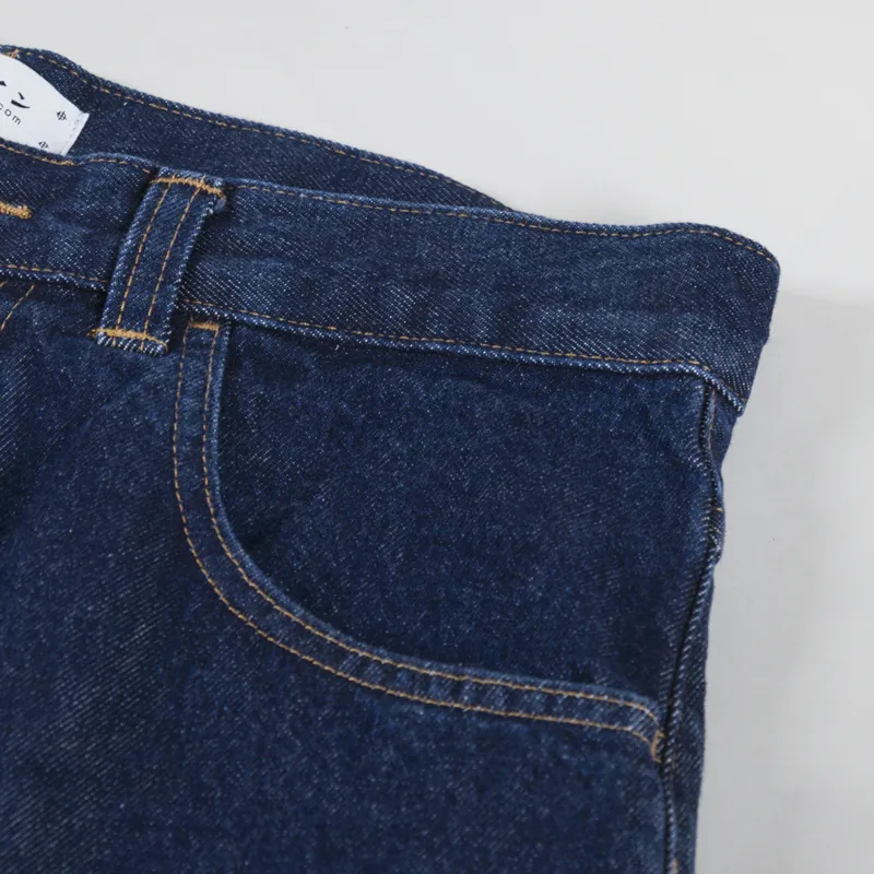 Edwin Worker Shorts Blue Dark Marble Wash-4