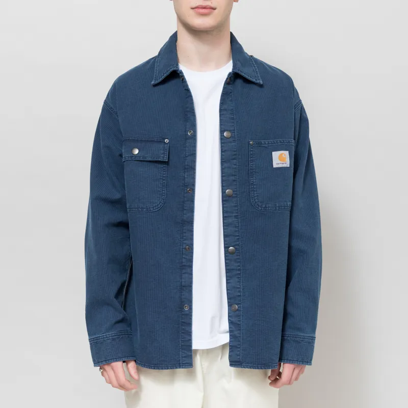 Carhartt WIP Parrish Shirt Jac Blue Stone Washed