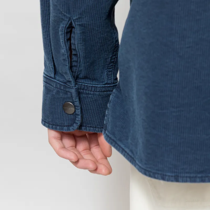 Carhartt WIP Parrish Shirt Jac Blue Stone Washed-7