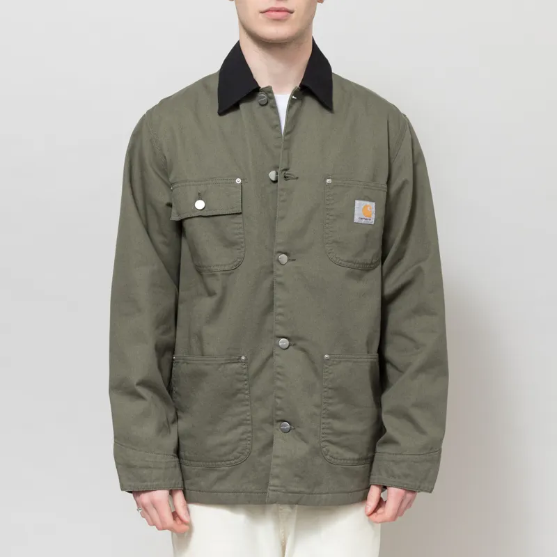 Carhartt WIP OG Chore Coat Leaf Black Rinsed