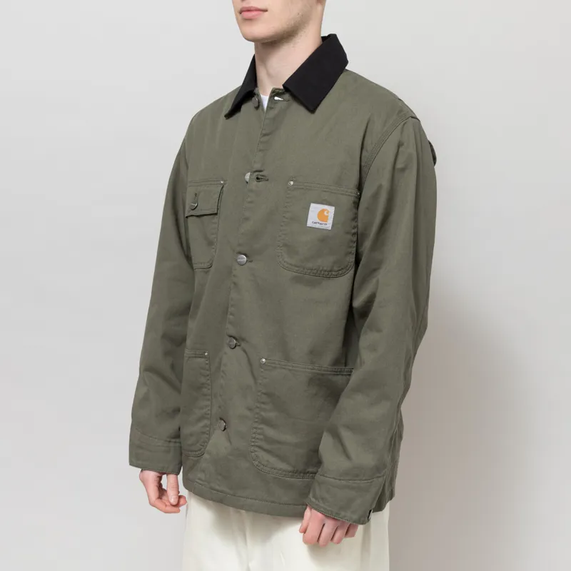 Carhartt WIP OG Chore Coat Leaf Black Rinsed-1