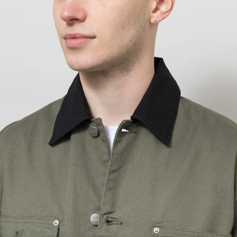 Carhartt WIP OG Chore Coat Leaf Black Rinsed-3