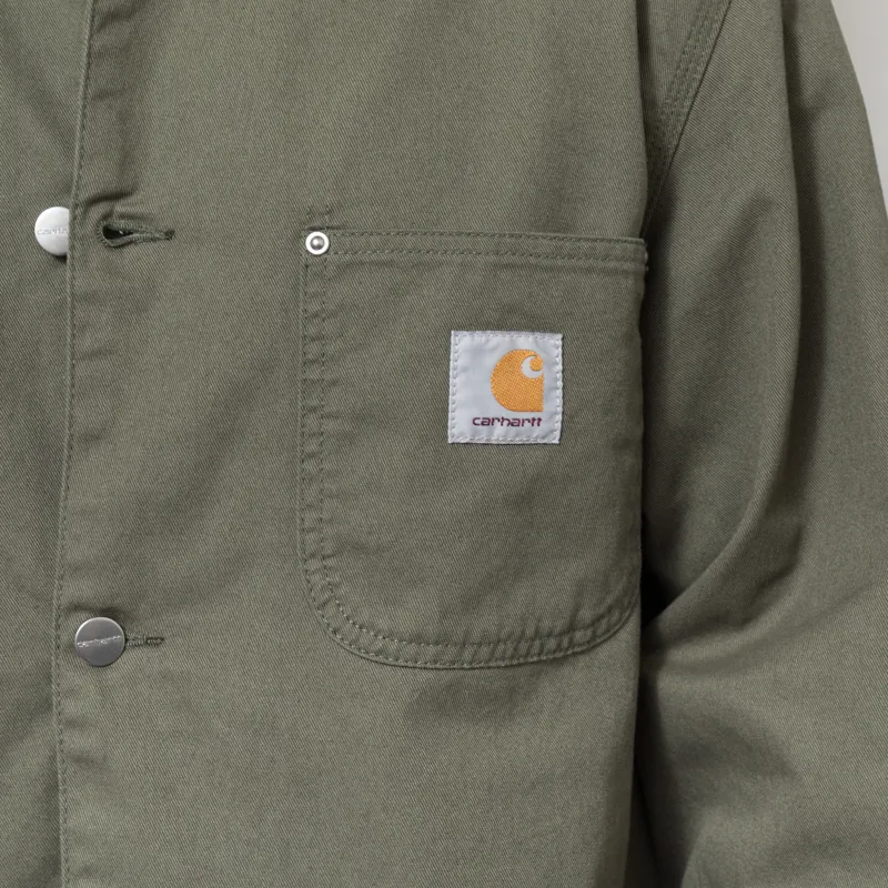 Carhartt WIP OG Chore Coat Leaf Black Rinsed-4