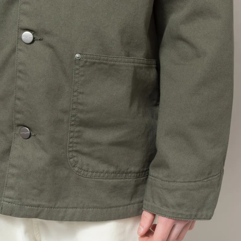 Carhartt WIP OG Chore Coat Leaf Black Rinsed-10