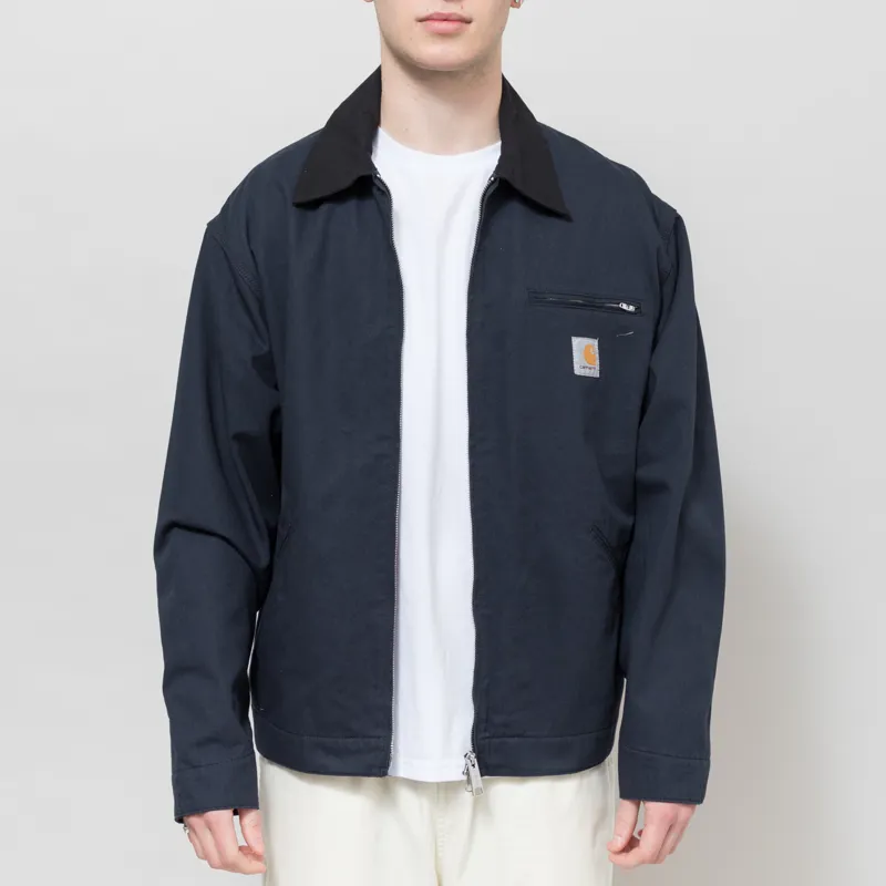 Carhartt WIP OG Detroit Jacket Deep Night Black Rinsed