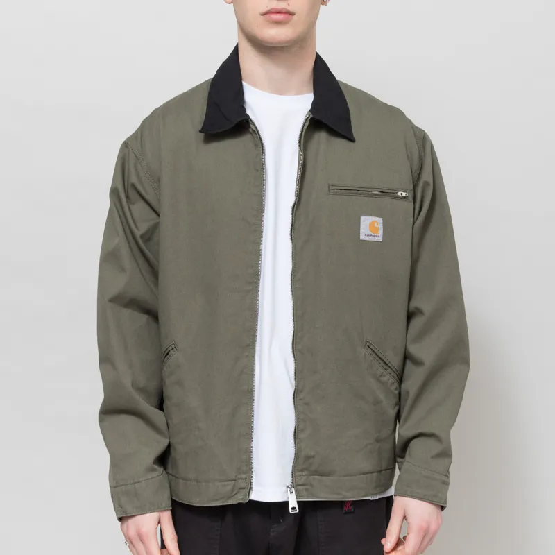 Carhartt WIP OG Detroit Jacket Leaf Black Rinsed