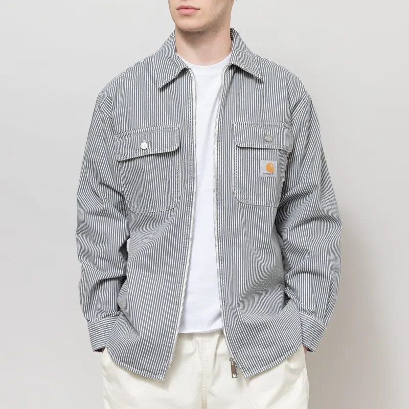 Carhartt WIP Mercer Shirt Jac Graphite Wax Stone Washed