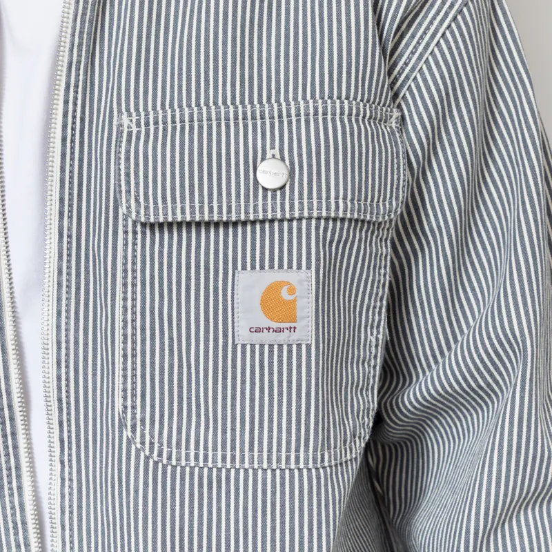 Carhartt WIP Mercer Shirt Jac Graphite Wax Stone Washed-4