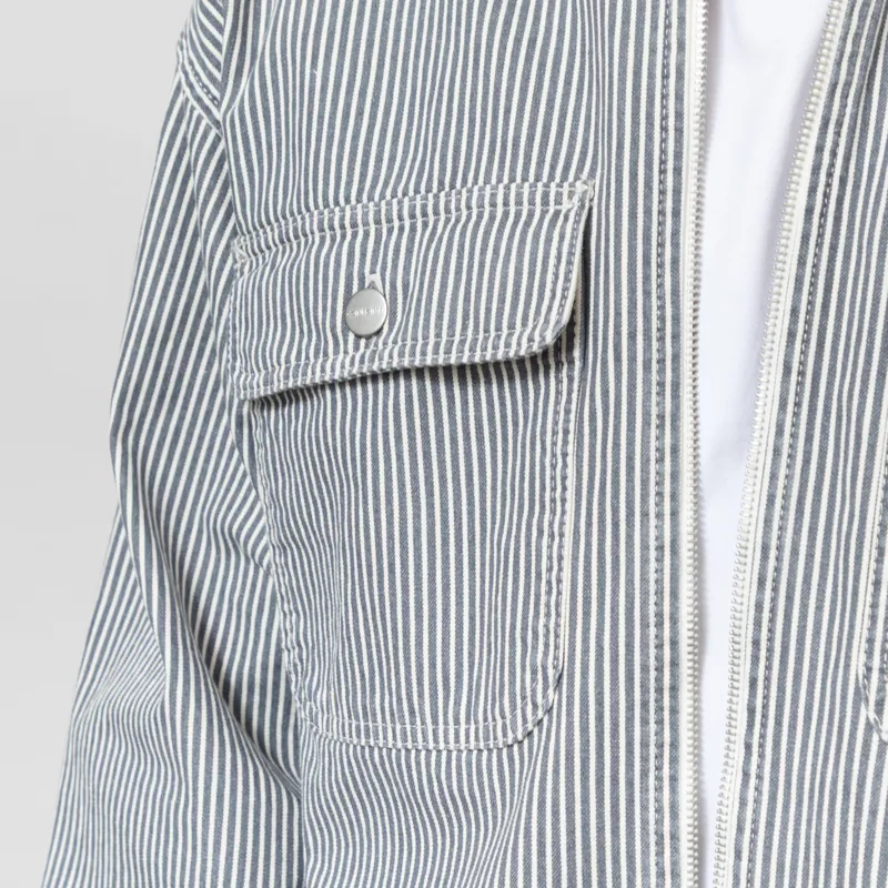 Carhartt WIP Mercer Shirt Jac Graphite Wax Stone Washed-6