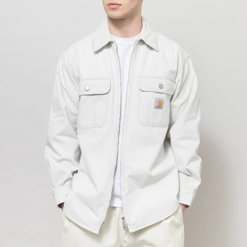 Carhartt WIP Mercer Shirt Jac Graphite Wax Bleached