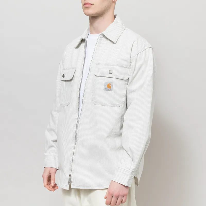 Carhartt WIP Mercer Shirt Jac Graphite Wax Bleached-1