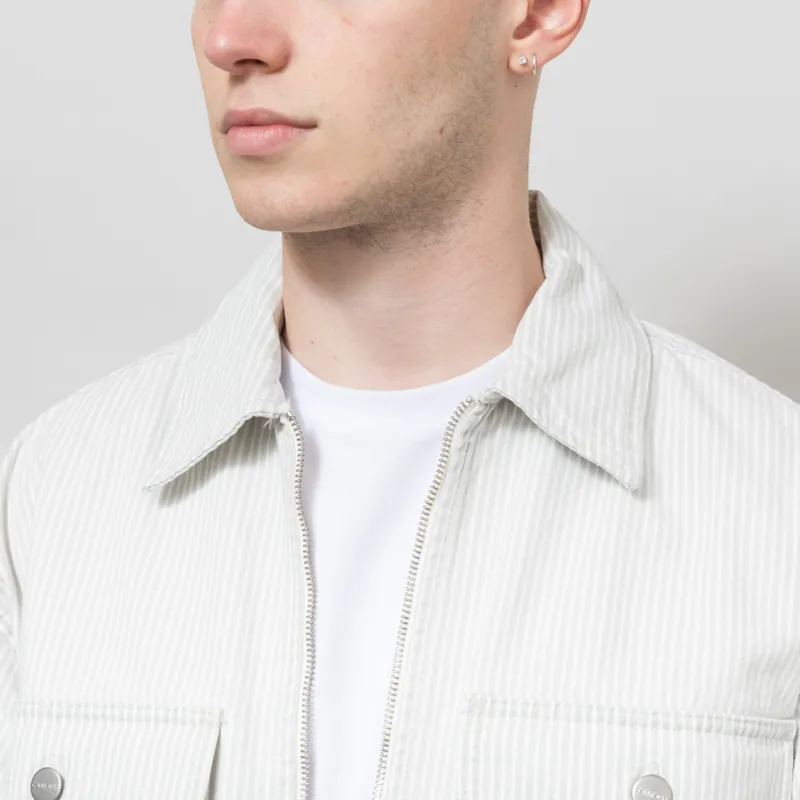 Carhartt WIP Mercer Shirt Jac Graphite Wax Bleached-3