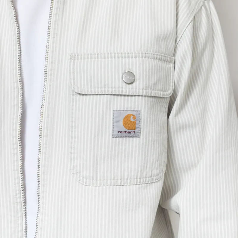 Carhartt WIP Mercer Shirt Jac Graphite Wax Bleached-4