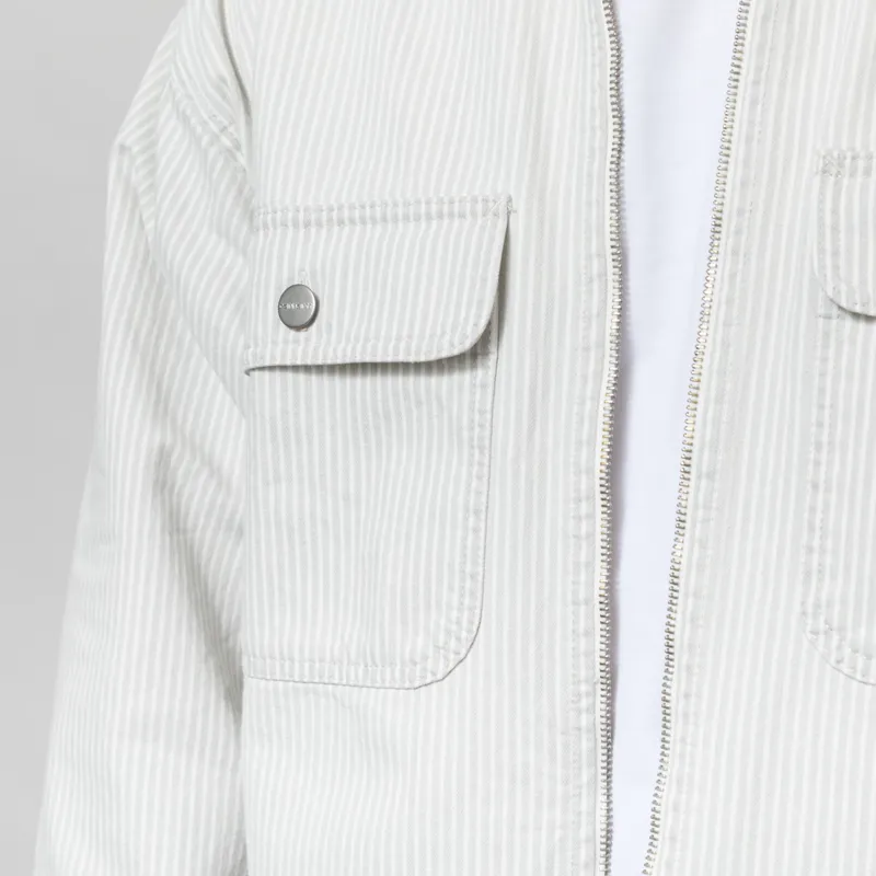 Carhartt WIP Mercer Shirt Jac Graphite Wax Bleached-6