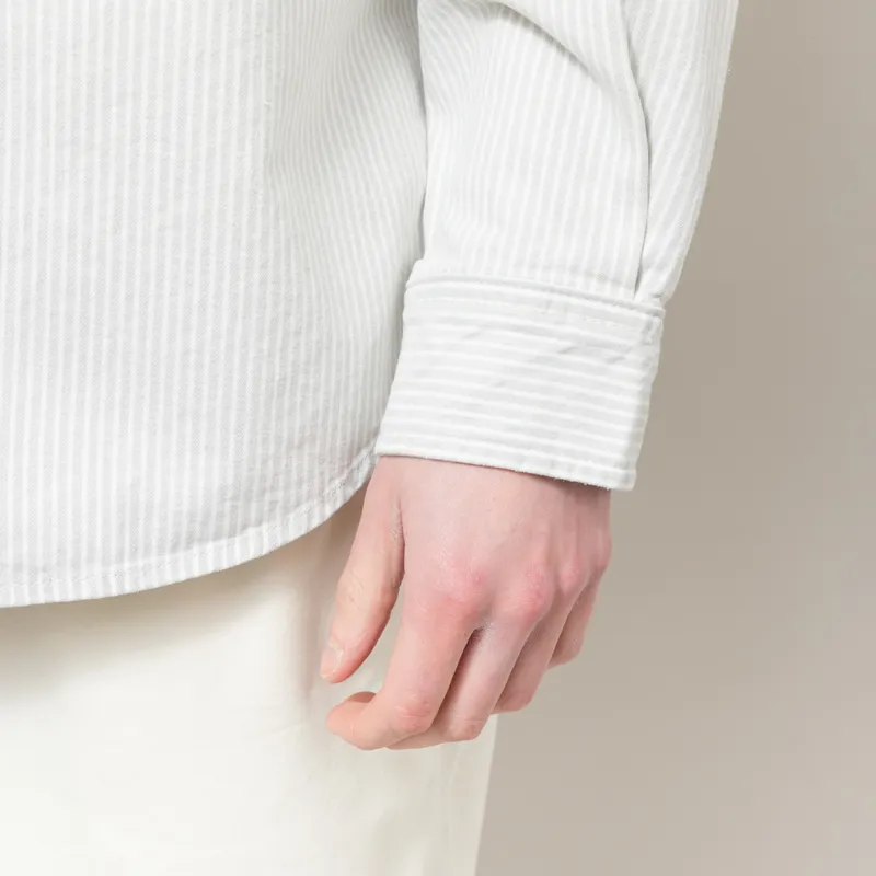 Carhartt WIP Mercer Shirt Jac Graphite Wax Bleached-7