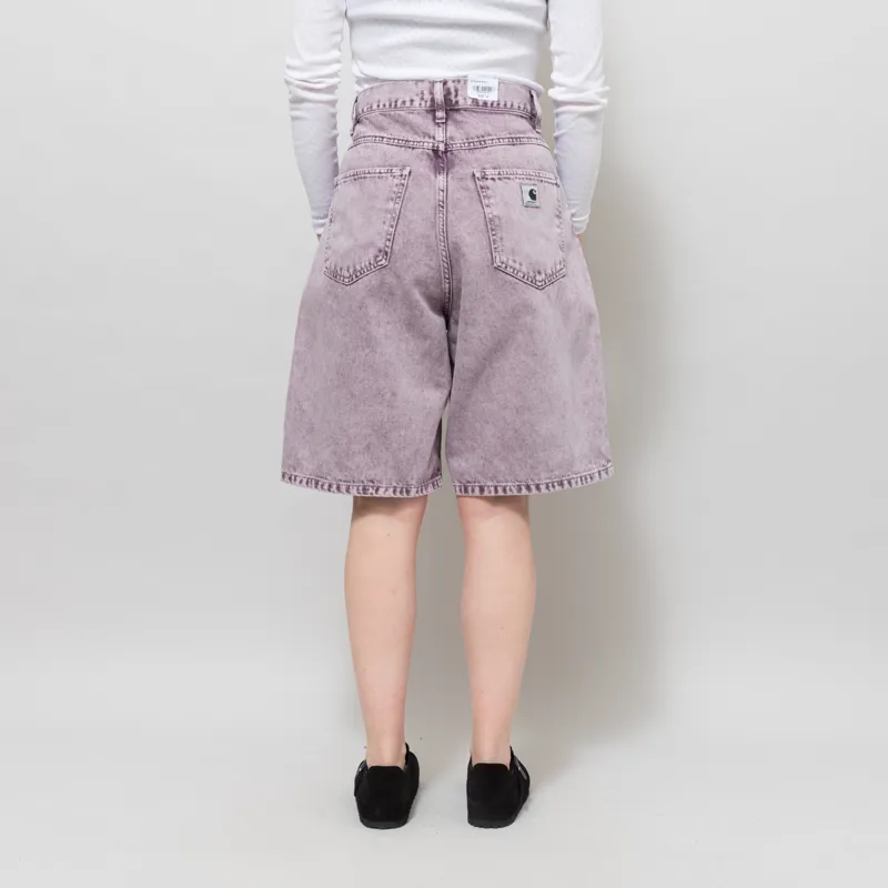 Carhartt WIP Womens Brandon Shorts Cozy Purple Chalk Wash-2