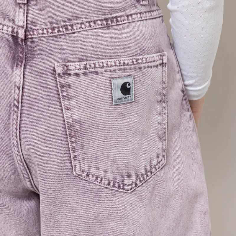 Carhartt WIP Womens Brandon Shorts Cozy Purple Chalk Wash-3
