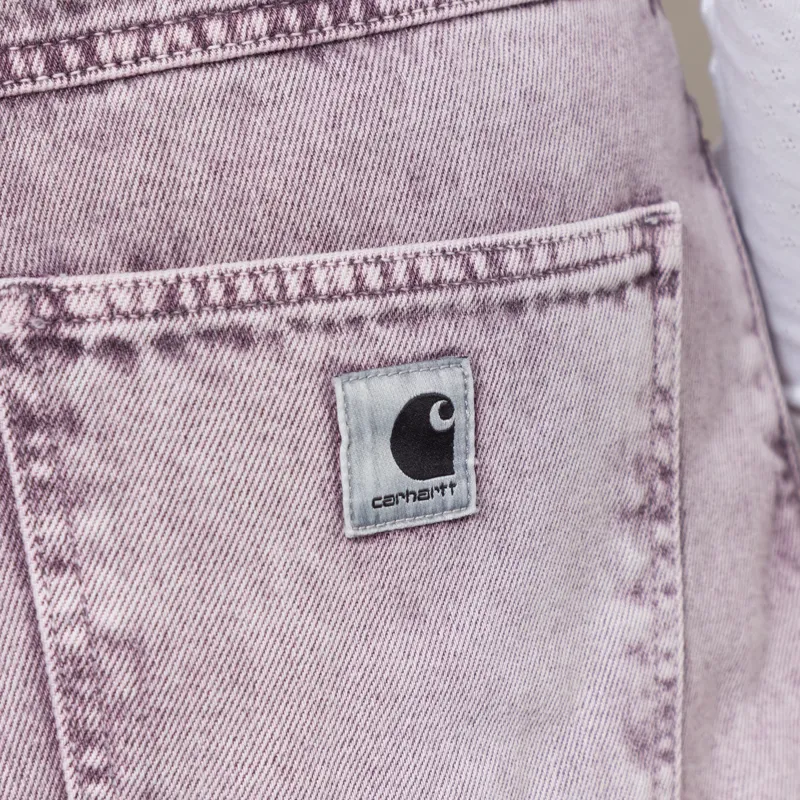Carhartt WIP Womens Brandon Shorts Cozy Purple Chalk Wash-5