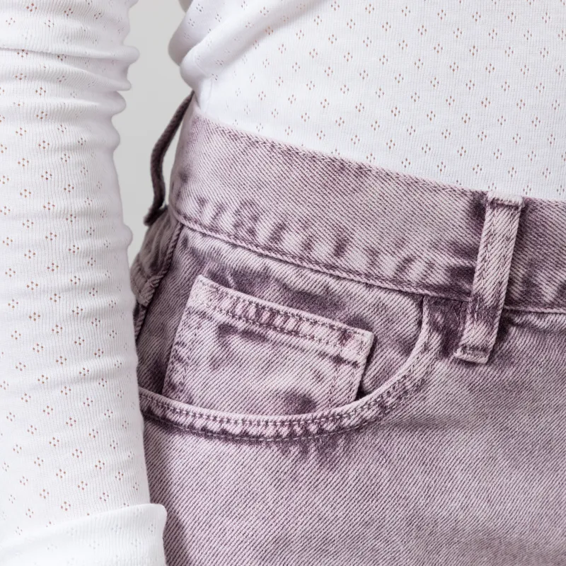 Carhartt WIP Womens Brandon Shorts Cozy Purple Chalk Wash-6