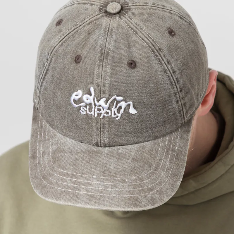 Edwin Soft Washed 6 Panel Cap Brown -3