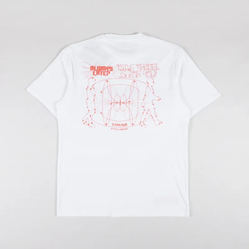 Edwin Always Late T Shirt White