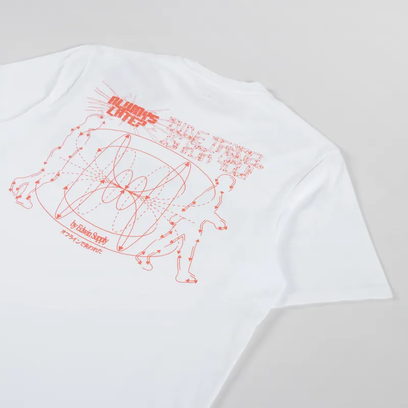 Edwin Always Late T Shirt White-2