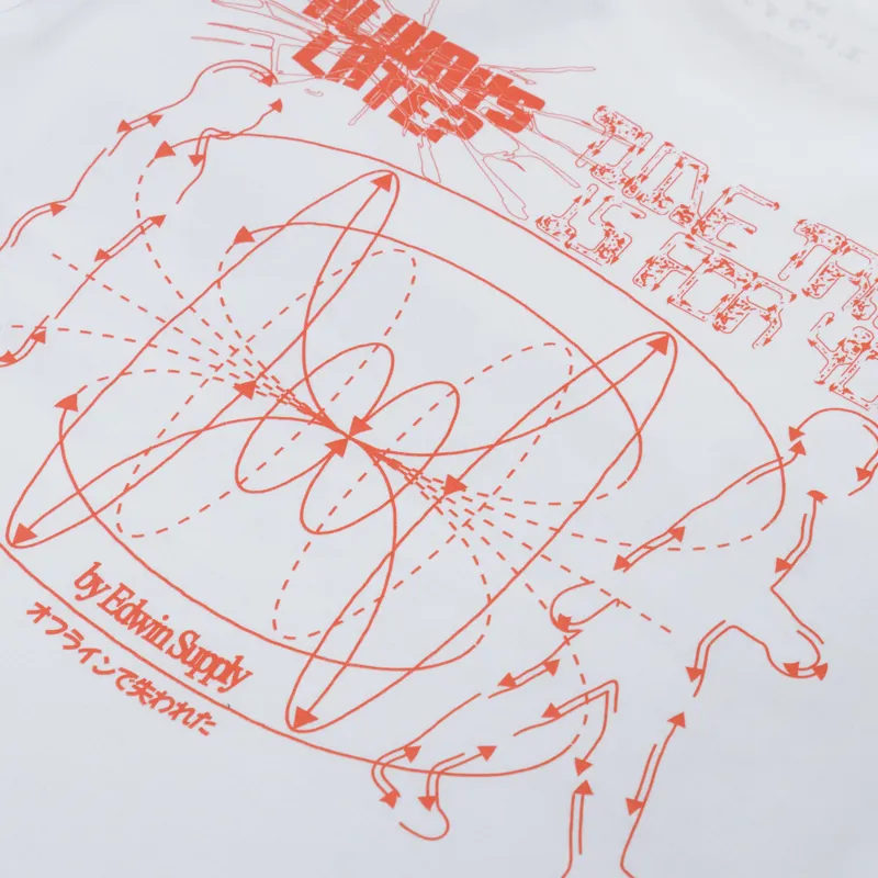 Edwin Always Late T Shirt White-6