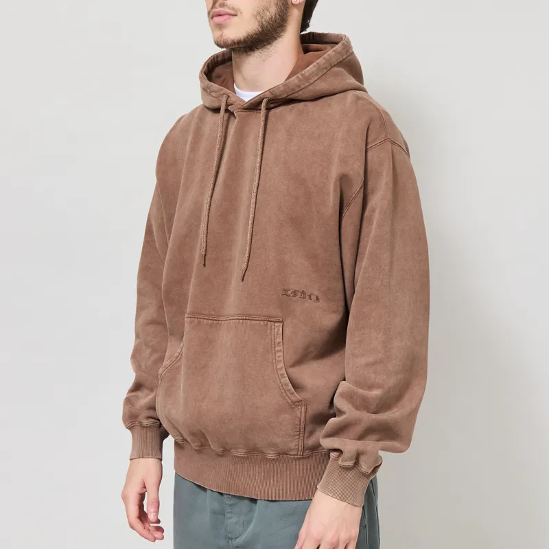Edwin Axiom Hoodie Sweat Brown-1