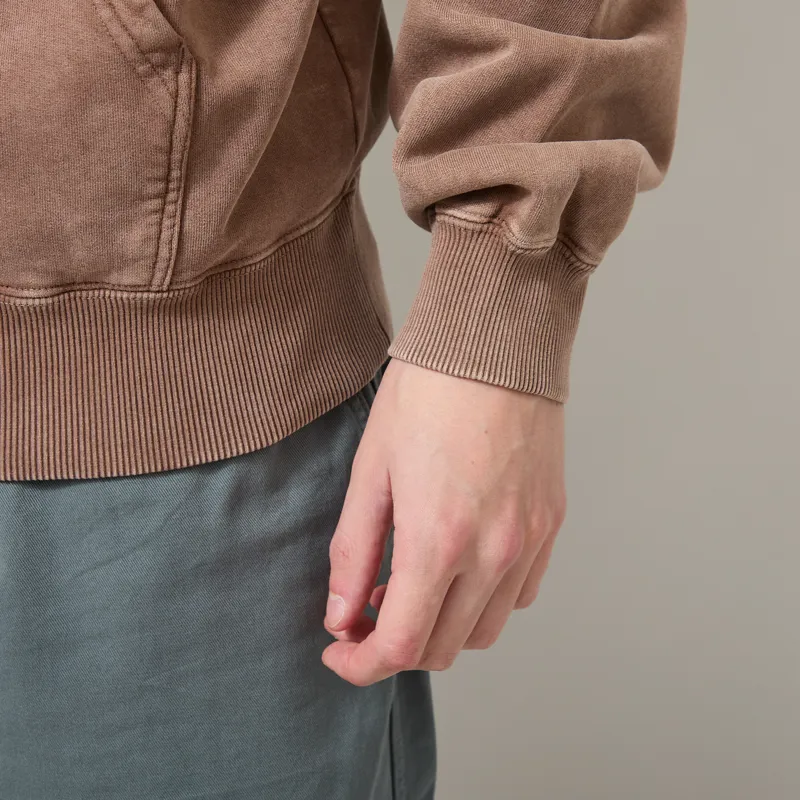 Edwin Axiom Hoodie Sweat Brown-6