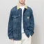 Carhartt WIP Warren Chore Coat Blue Dusty H Brown Dark Used Wash