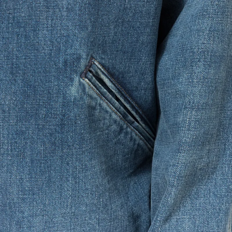 Carhartt WIP OG Detroit Jacket Blue Dusty H Brown Dark Used Wash-7